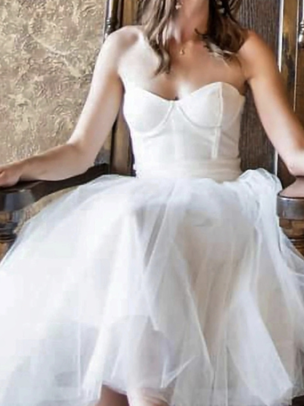 ZARA White Corset Bustier Top